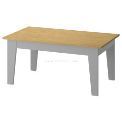 Журнальный столик Ikea Ammaryd 98x59 (Серый/Натуральный)
