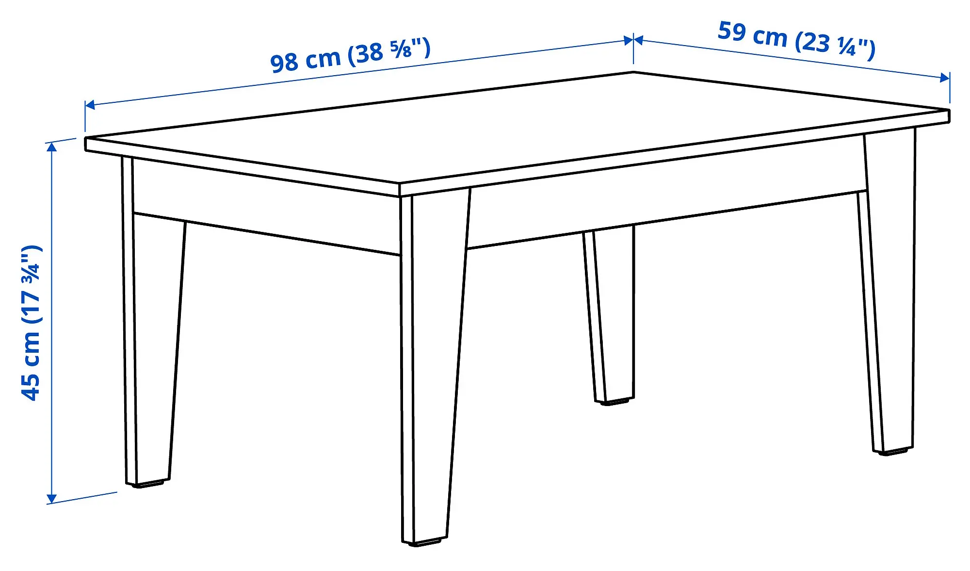Журнальный столик Ikea Ammaryd 98x59 (Серый/Натуральный)