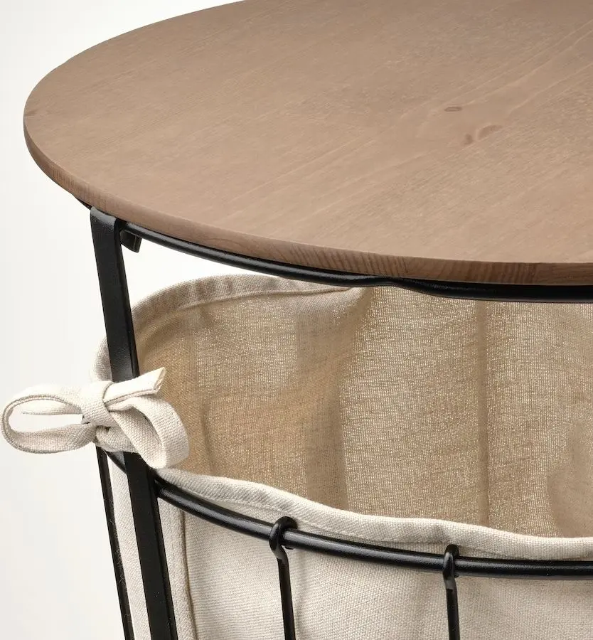 Masa pentru reviste Ikea Angesbyn 43cm (Negru/Pin maro deschis)