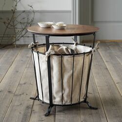 Masa pentru reviste Ikea Angesbyn 43cm (Negru/Pin maro deschis) Thumb