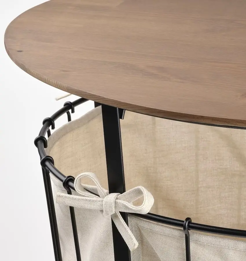 Masa pentru reviste Ikea Angesbyn 60cm (Negru/Pin maro deschis)