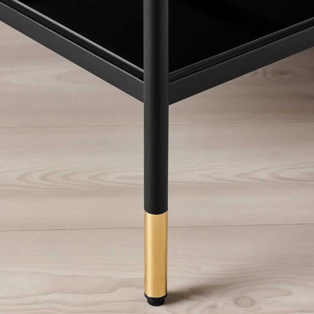 Masa pentru reviste Ikea Asperod 115x58 (Negru/Sticla Negru)