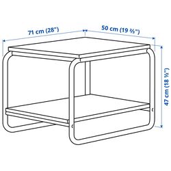 Masa pentru reviste Ikea Baggboda 71x50 (Alb) Thumb