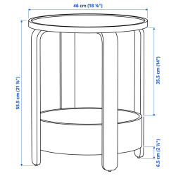 Masa pentru reviste Ikea Borgeby 46 (Negru) Thumb