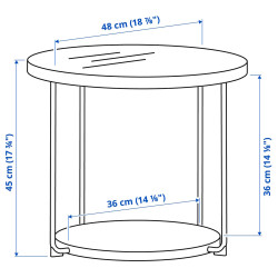 Журнальный столик Ikea Frotorp 48 см (Белый) Thumb