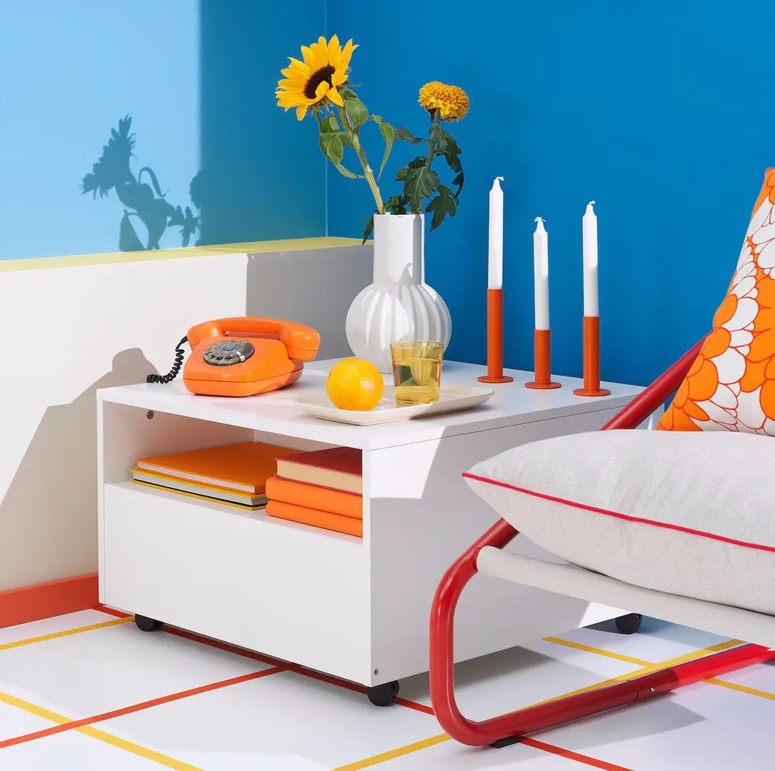 Masa pentru reviste Ikea Garnanas 65x65 (Alb)