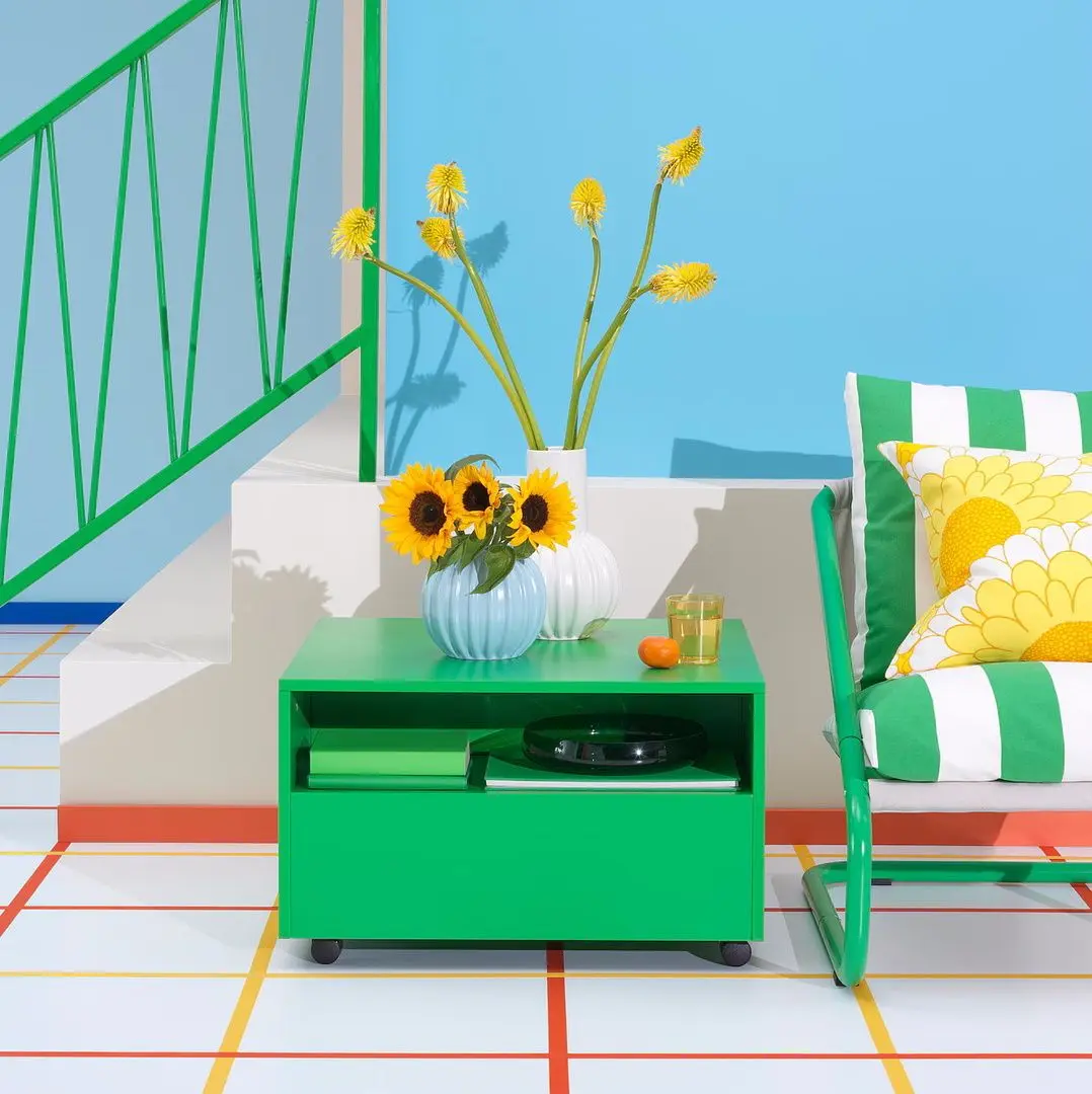 Masa pentru reviste Ikea Garnanas 65x65 (Verde)