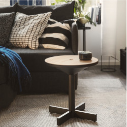 Журнальный столик Ikea Grimsarbo (Сосна/Черный) Thumb