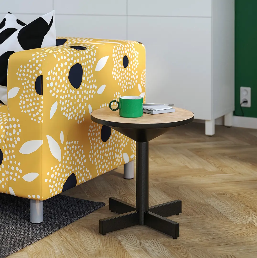 Журнальный столик Ikea Grimsarbo (Сосна/Черный)