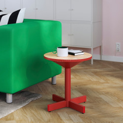 Masa pentru reviste Ikea Grimsarbo (Pin/Rosu deschis)