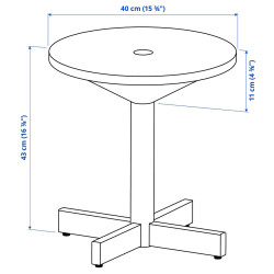 Masa pentru reviste Ikea Grimsarbo (Pin/Rosu deschis) Thumb