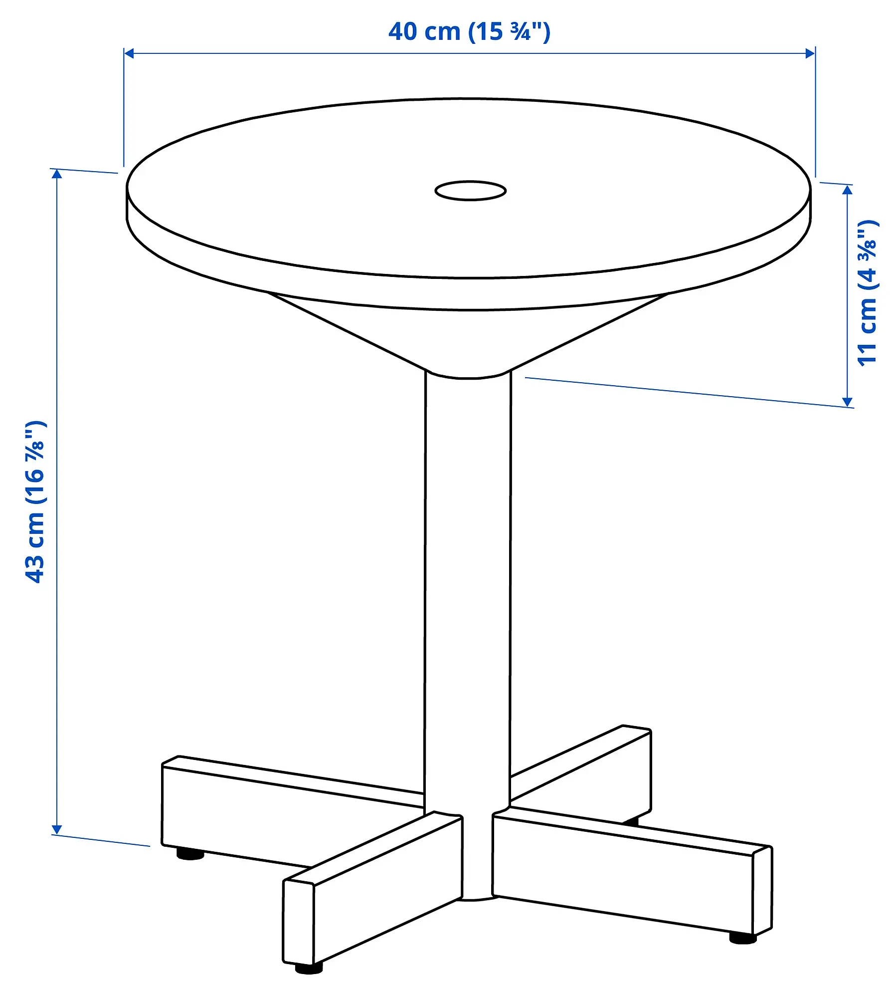 Masa pentru reviste Ikea Grimsarbo (Pin/Rosu deschis)