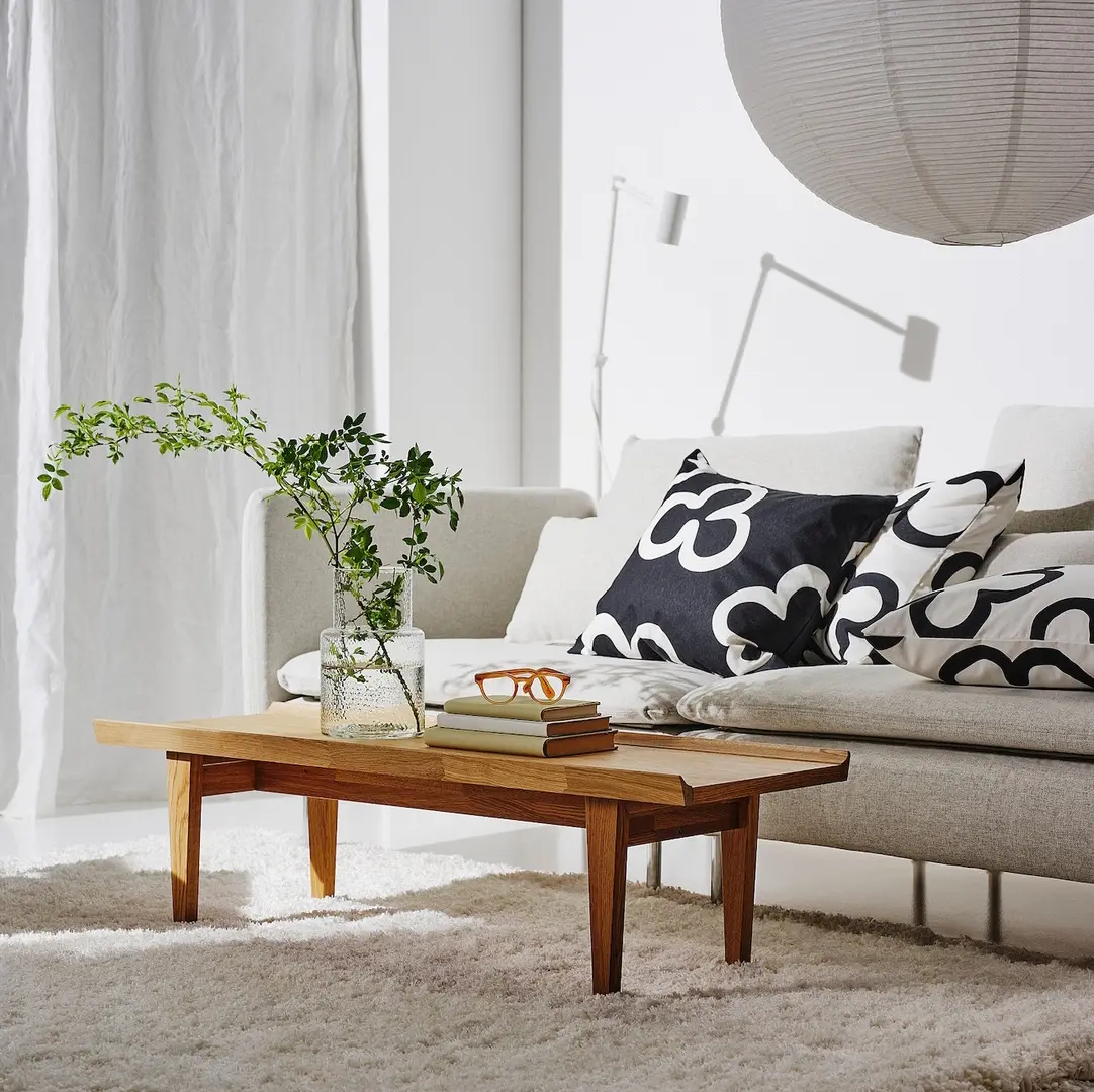 Masa pentru reviste Ikea Guttane 116x39 (Stejar)