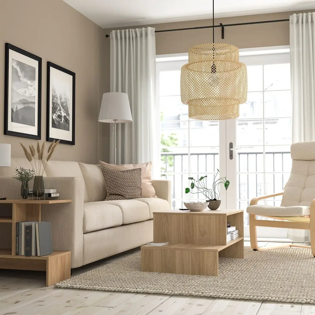 Masa pentru reviste Ikea Holmerud 90x55 (Aspect Stejar)