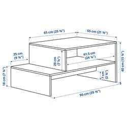 Masa pentru reviste Ikea Holmerud 90x55 (Maro Inchis) Thumb