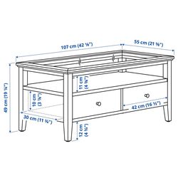 Masa pentru reviste Ikea Idanas 107x55 (Alb) Thumb