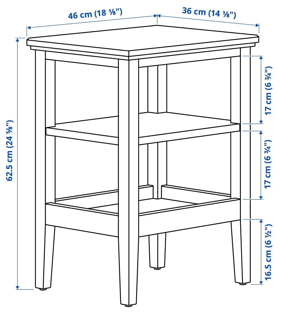 Masa pentru reviste Ikea Idanas 46x36 (Alb)