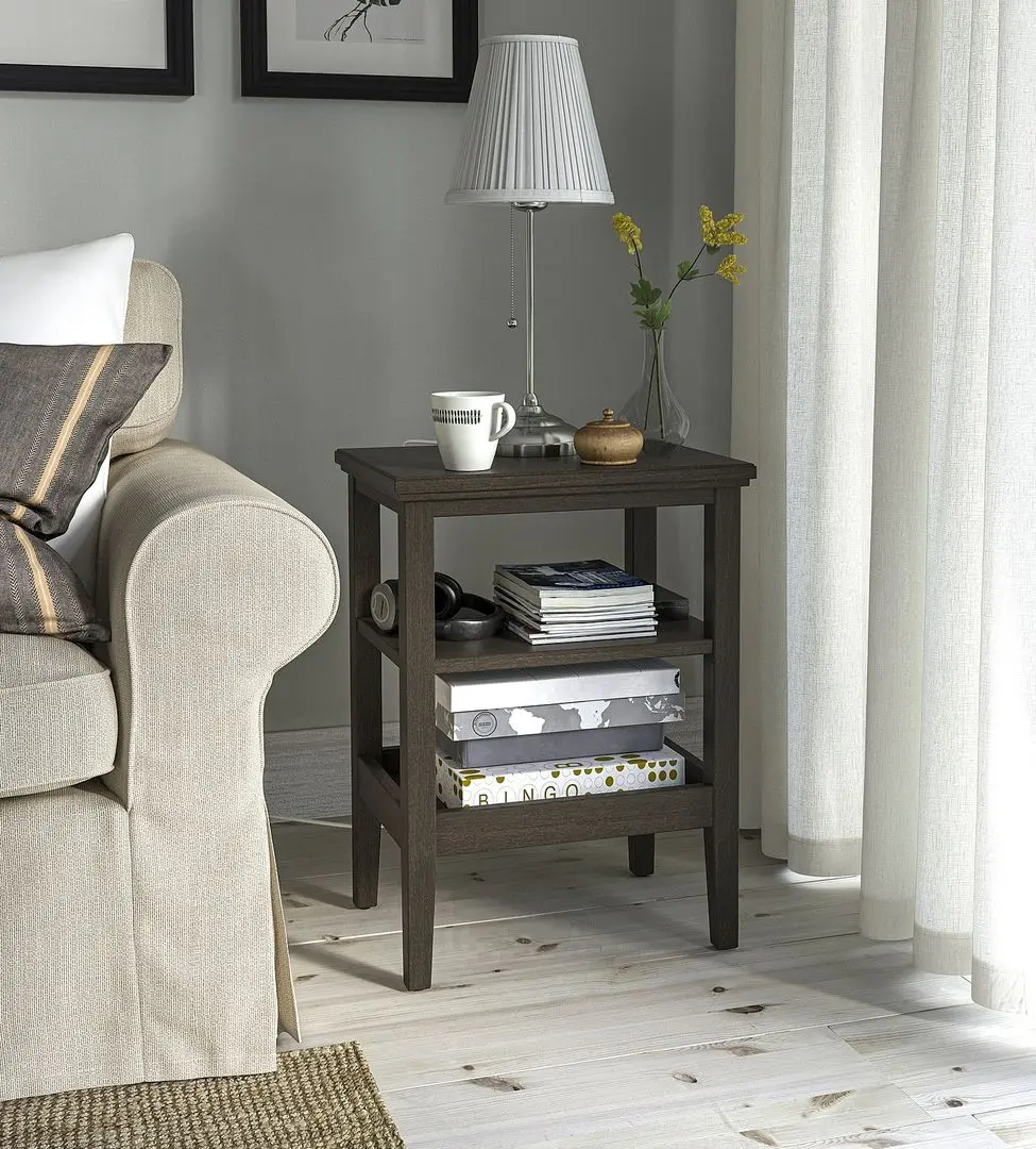 Masa pentru reviste Ikea Idanas 46x36 (Maro Inchis Vopsit)