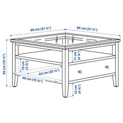 Masa pentru reviste Ikea Idanas 80x80 (Alb) Thumb