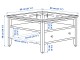 Masa pentru reviste Ikea Idanas 80x80 (Alb)