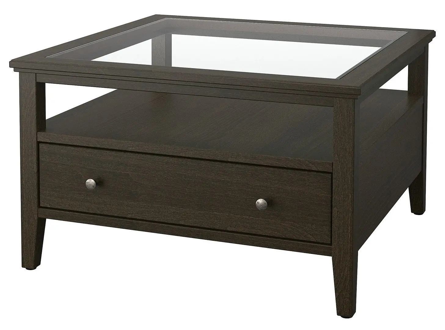 Masa pentru reviste Ikea Idanas 80x80 (Maro Inchis Vopsit)