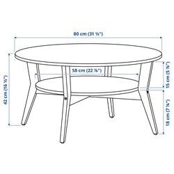 Masa pentru reviste Ikea Jakobsfors 80cm (Furnir Stejar) Thumb
