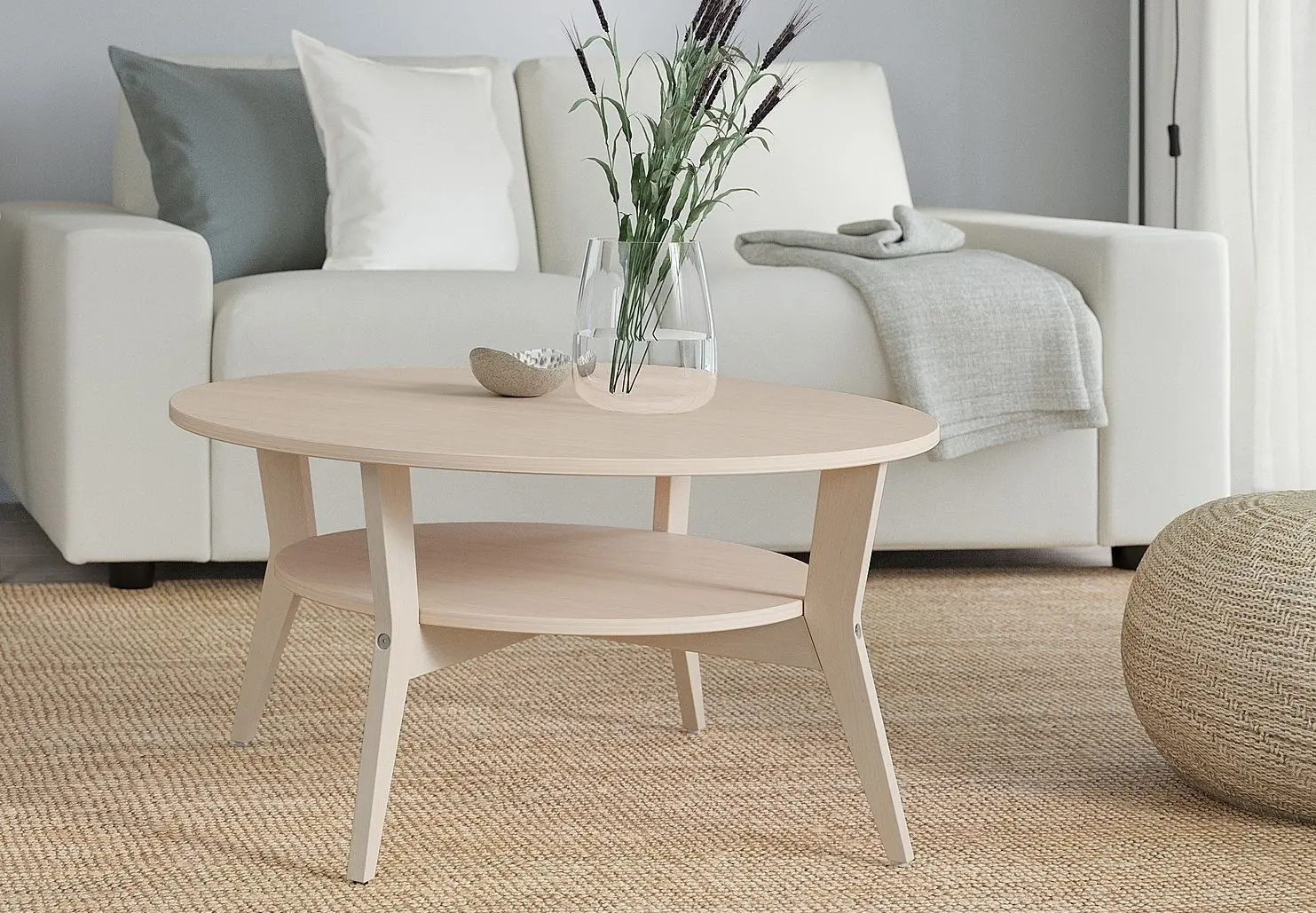 Masa pentru reviste Ikea Jakobsfors 80cm (Furnir Stejar)