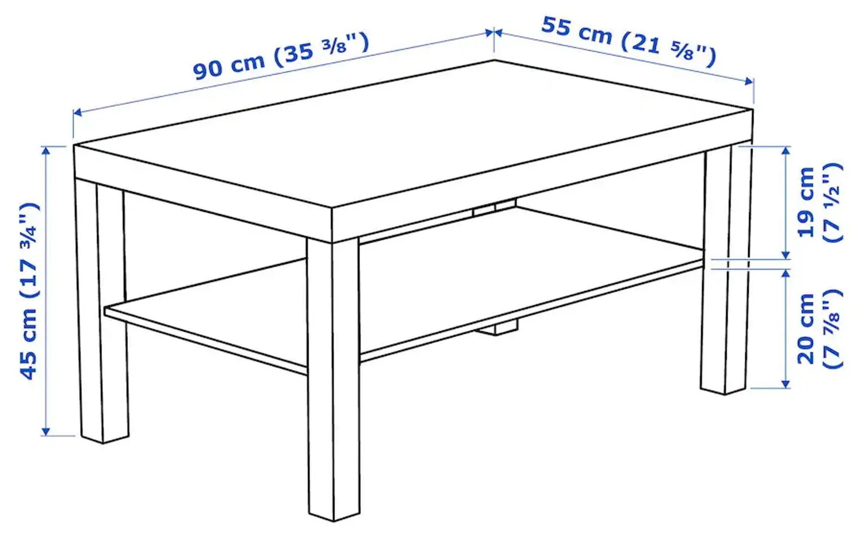 Masuta de cafea Ikea Lack 90x55 (Alb)