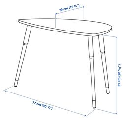 Masa pentru reviste Ikea Lovbacken 77x39 (Portocaliu) Thumb
