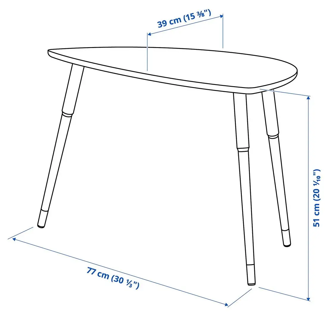 Masa pentru reviste Ikea Lovbacken 77x39 (Portocaliu) - 5