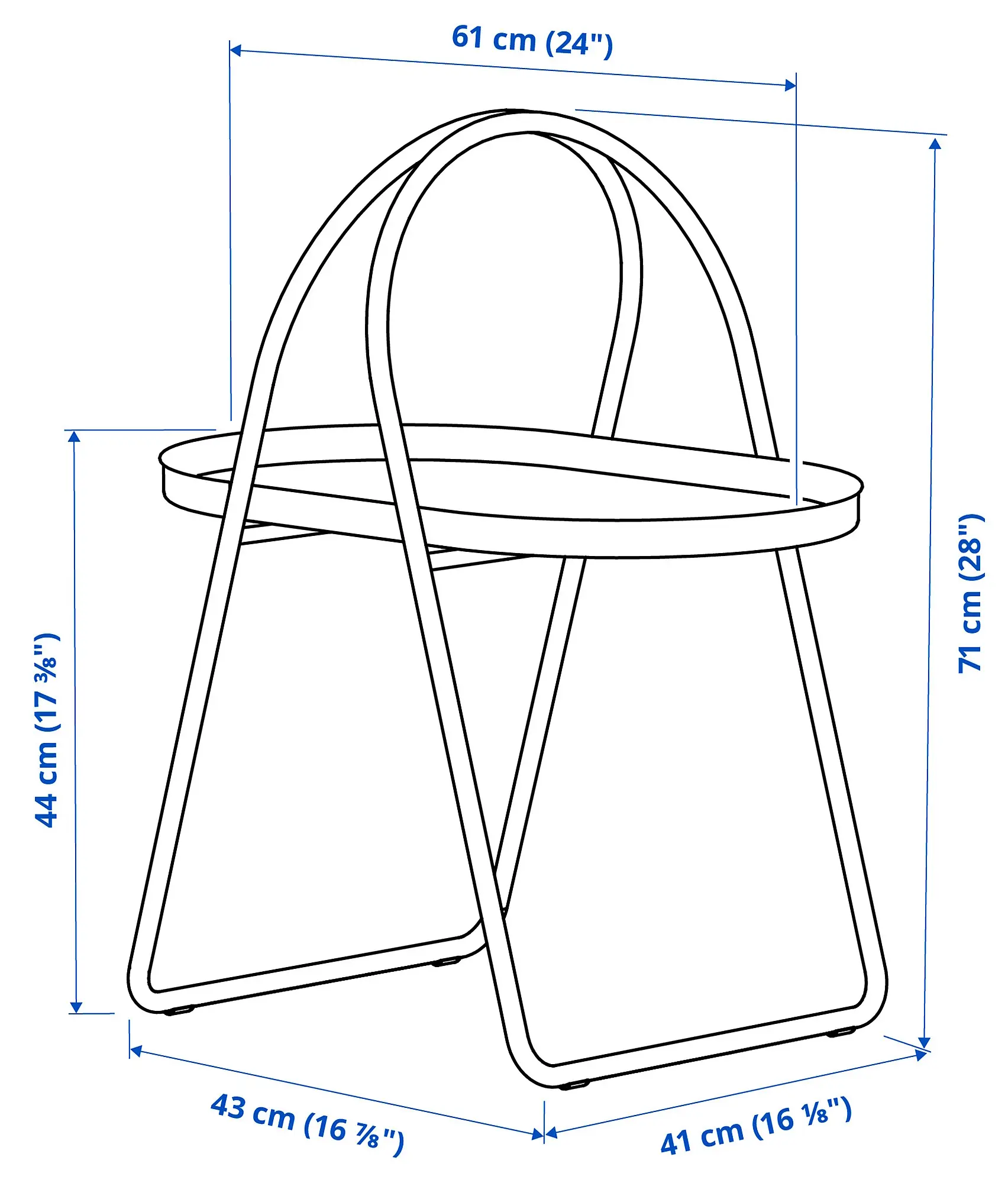 Masa pentru reviste Ikea Mabarsskar 61x41 (Alb)