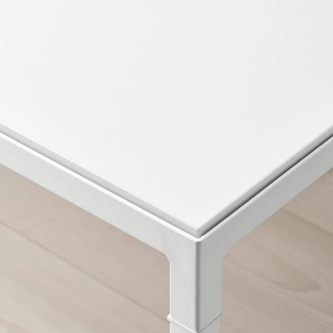 Журнальный столик Ikea Nyboda 2-сторонняя столешница 75x60x50 (Светло-серый Под Бетон/Белый) - 3