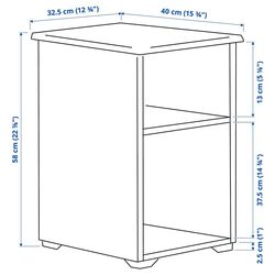 Masa pentru reviste Ikea Skruvby 40x32 (Alb) Thumb