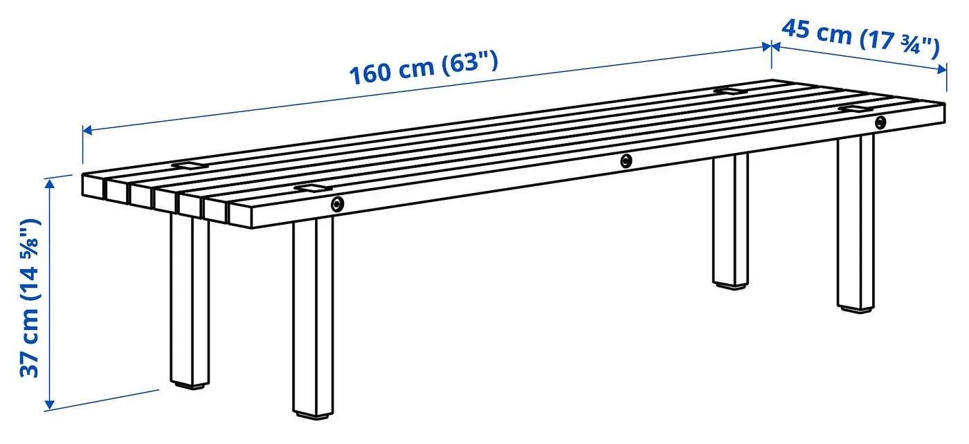 Журнальный столик Ikea Stockholm 2025 160x45 (Сосна) - 3