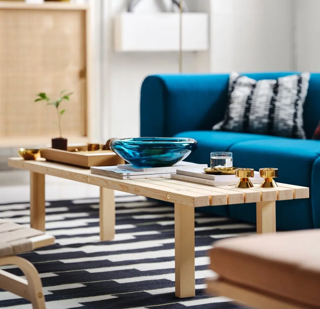 Журнальный столик Ikea Stockholm 2025 160x45 (Сосна)