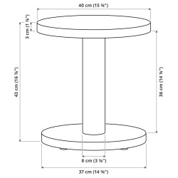 Masa pentru reviste Ikea Stockholm 2025 40 (Negru) Thumb