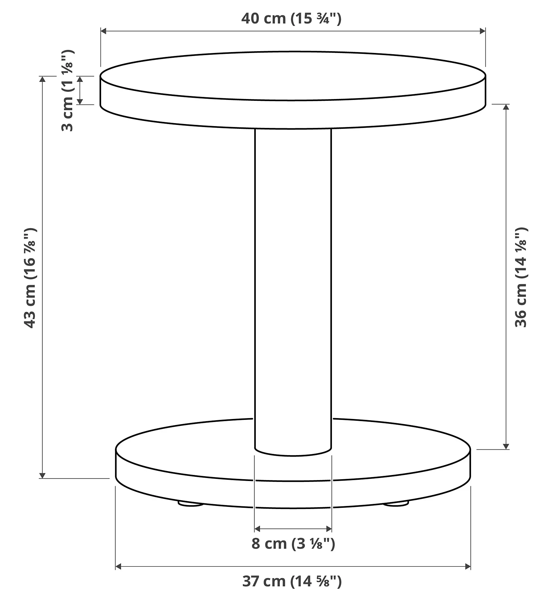 Masa pentru reviste Ikea Stockholm 2025 40 (Furnir pin)