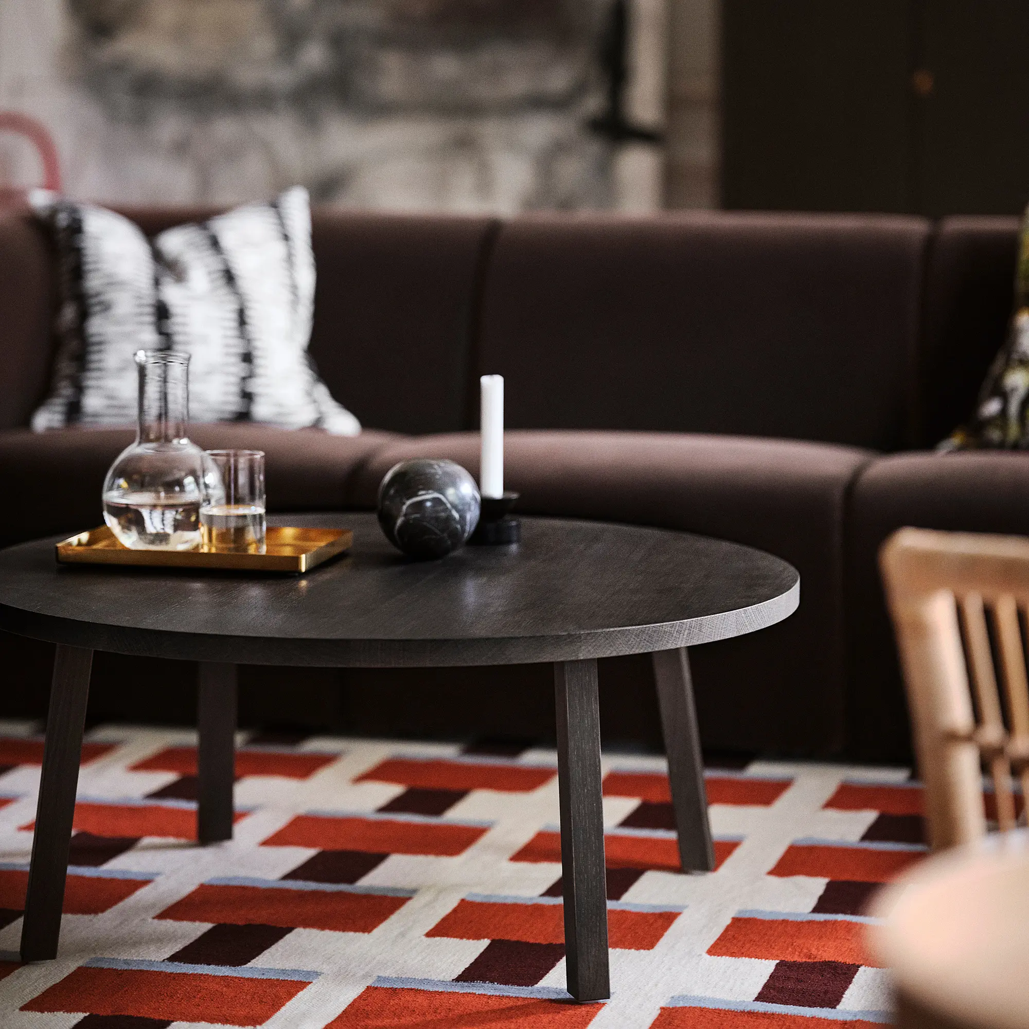 Masa pentru reviste Ikea Stockholm 2025 (Furnir stejar maro)