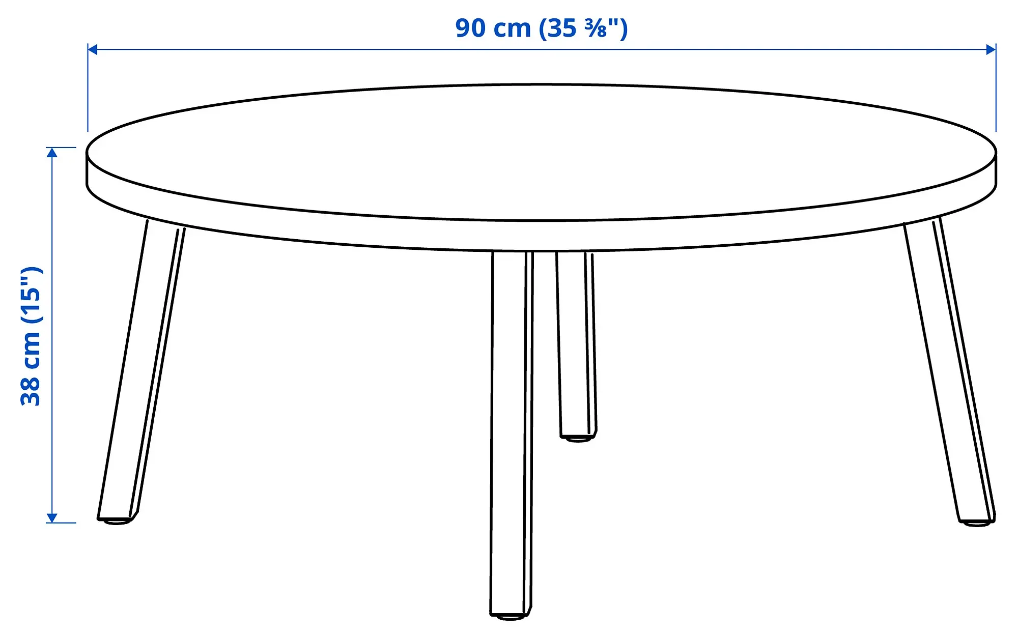 Masa pentru reviste Ikea Stockholm 2025 (Furnir stejar maro)