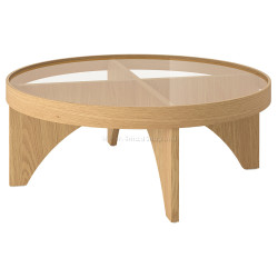 Журнальный столик Ikea Stockholm 2025 (Дубовый шпон/Стекло)