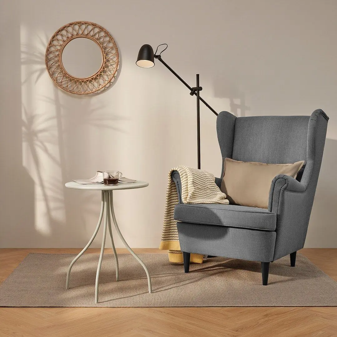 Masa pentru reviste Ikea Tanebro 46cm (Gri deschis-bej)