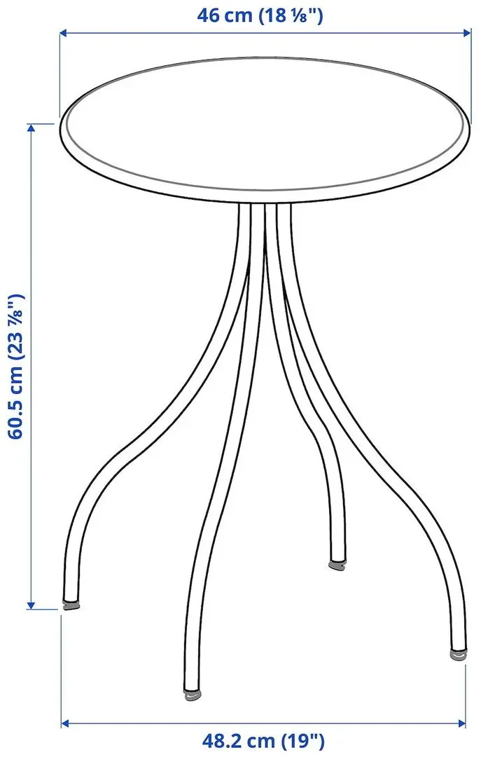 Masa pentru reviste Ikea Tanebro 46cm (Verde inchis)