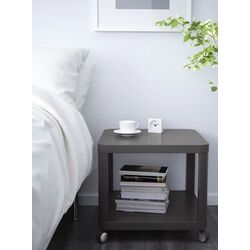 Masa pentru reviste Ikea Tingby 50x50 cu rotile (Gri) Thumb