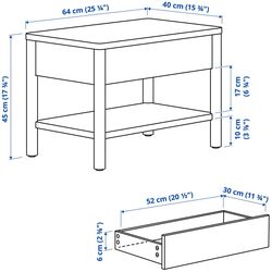 Журнальный столик Ikea Tonstad 64x40 (Дубовый шпон) Thumb