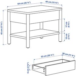 Журнальный столик Ikea Tonstad 64x40 (Коричневый) Thumb