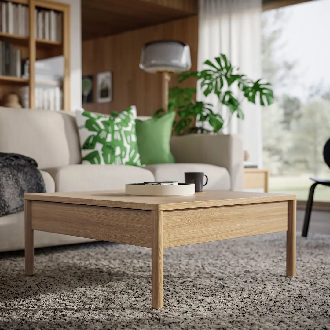 Masa pentru reviste Ikea Tonstad 84x82 (Furnir stejar)