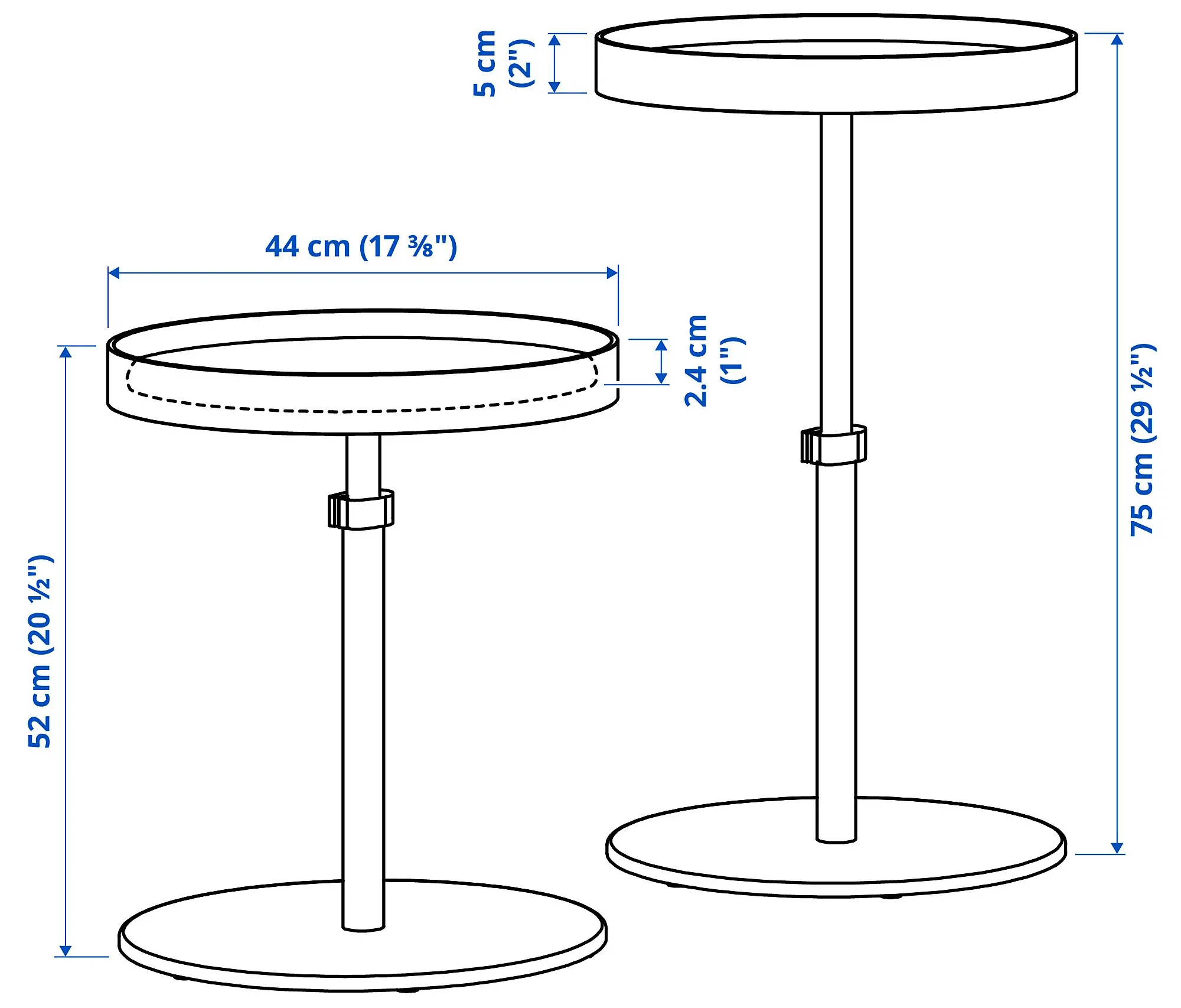Masuta cafea Ikea Tranered (Negru) - 5