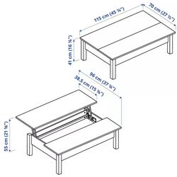 Masa pentru reviste Ikea Trulstorp 115x70 (Alb) Thumb