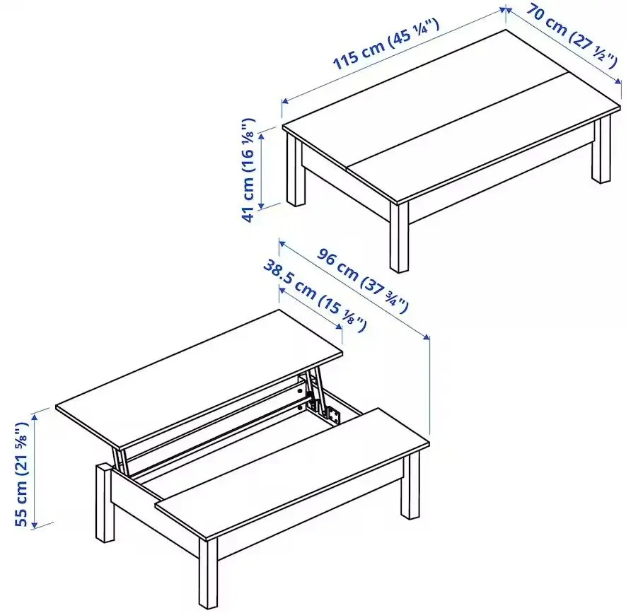 Masa pentru reviste Ikea Trulstorp 115x70 (Alb) - 5