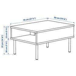 Masa pentru reviste Ikea Tunsta 70x50 (Antracit) Thumb